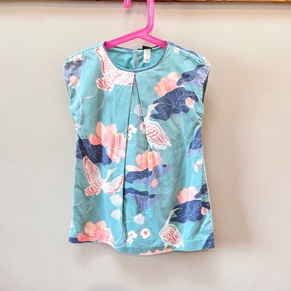 Tea Collection Lotus Flower‎ and Crane Bird Dress- Size 5